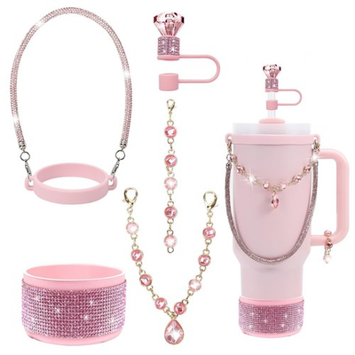 #ad 4Pcs Accessories Set for Stanley Cup 40 30oz Insulated Sleeve Travel Cup Holder $17.09