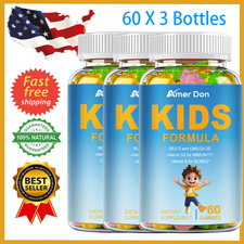 Kids Multivitamin Gummies Vitamins A, B, C, D  Zinc Immunity Growth, 180PCS