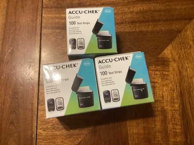 Accu-Chek Guide Test Strips 300Ct. Expire 2027. All 3 boxes of 100 ct.