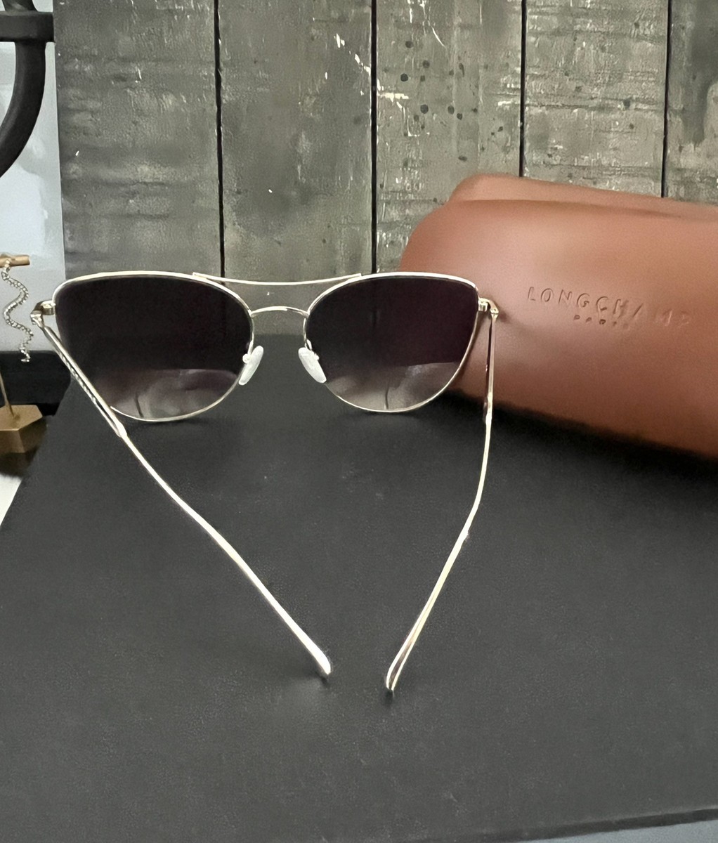 LONGCHAMP Paris Gold Aviator Sunglasses LO134S 714 58 []17  display picture 1