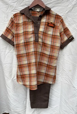 Vintage Hardees WHOLE UNIFORM with name tag. Women s shirt size S, Pants size 4