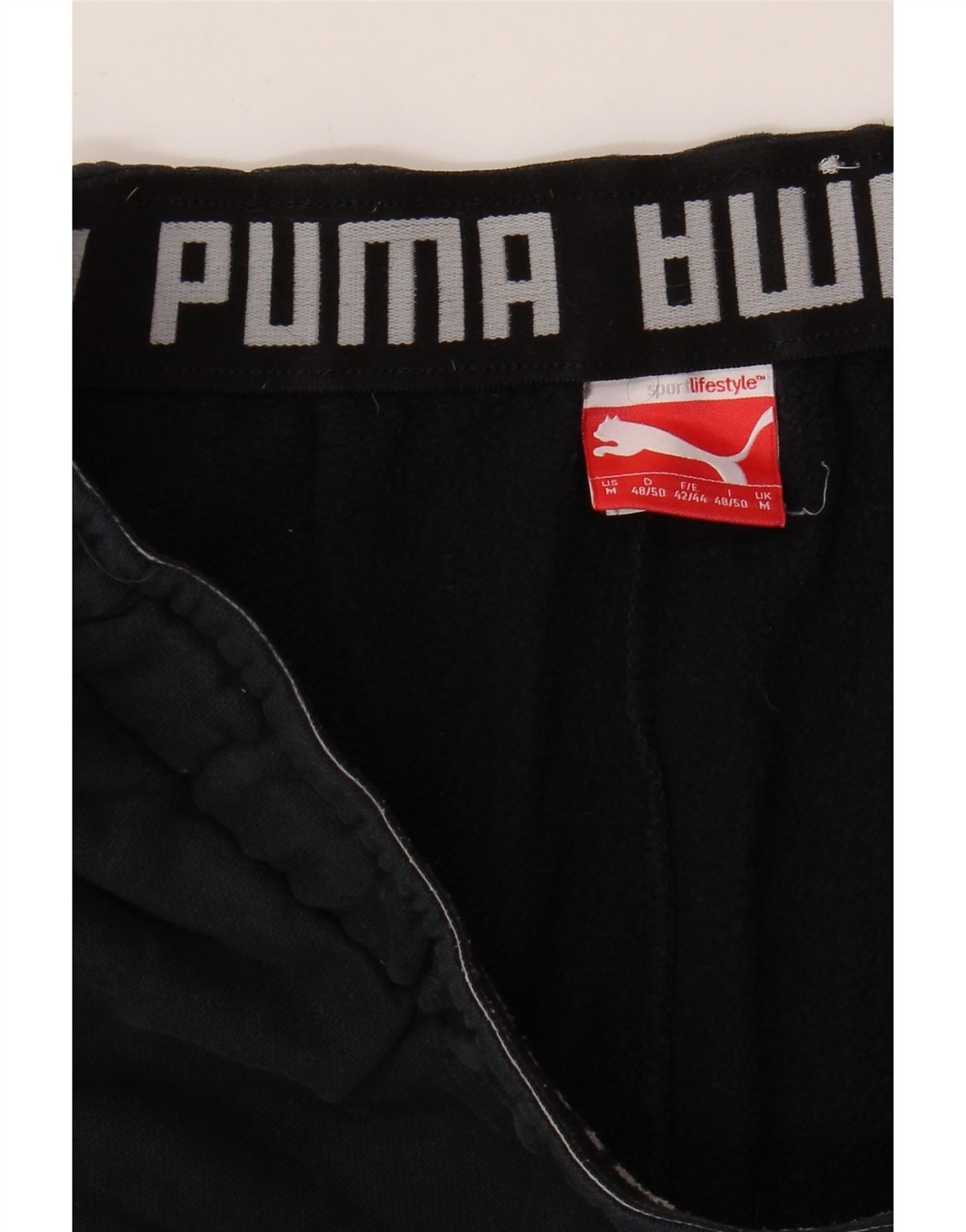 PUMA Mens Graphic Tracksuit Trousers Joggers Medium  Black BR08 image 3