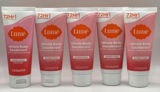 5PK Lume Whole Body Deodorant Invisible Cream  2.2 OZ Each  Peony Rose  READ