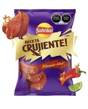 5X SABRITAS CRUJIENTES FLAMIN HOT - SABRITAS MEXICANAS (5 Paquetes de 41g c/u)