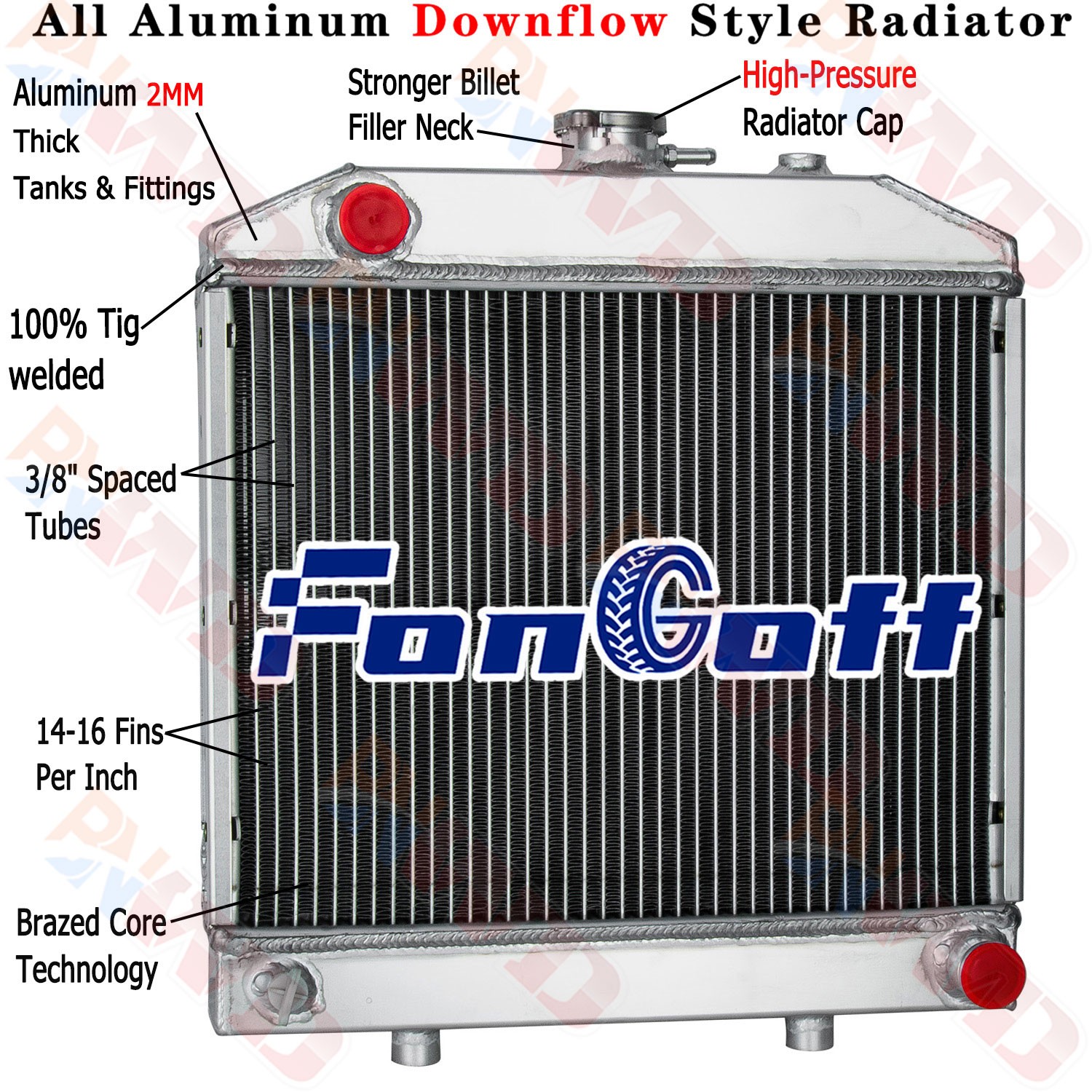 Radiator For Ford New Holland 1000 1500 1600 1700 Tractor SBA310100031