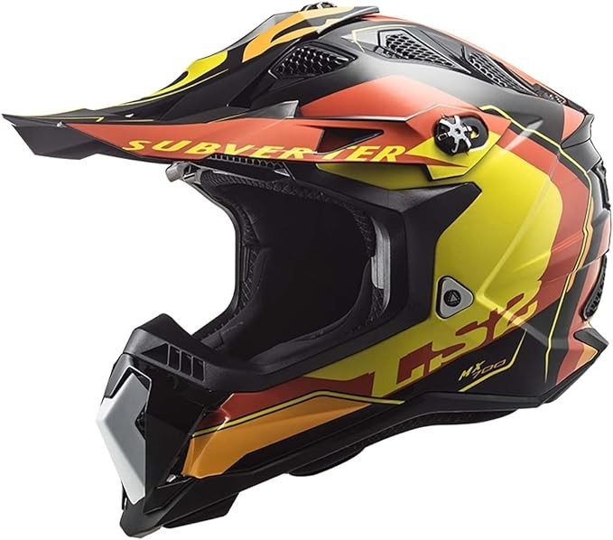 LS2 Helmets MX-Off Road Subverter Evo Helmet (Arched Gloss/Yellow