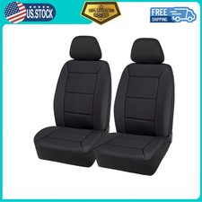 Auto Drive 2 Piece Memory Foam Low Back Car Seat Covers Universal Fit Black