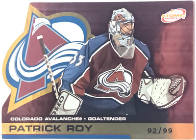 2002-03 Pacific Atomic Gold Patrick Roy /99 Colorado Avalanche