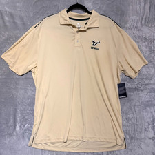 USF Bulls Colosseum Polo Shirt Men Large Tan Gold Green South Florida NCAA
