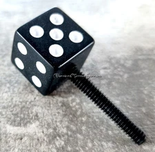 1 Tattoo Machine 8-32 American Thread Contact Screw Large Black & White Dice 1"