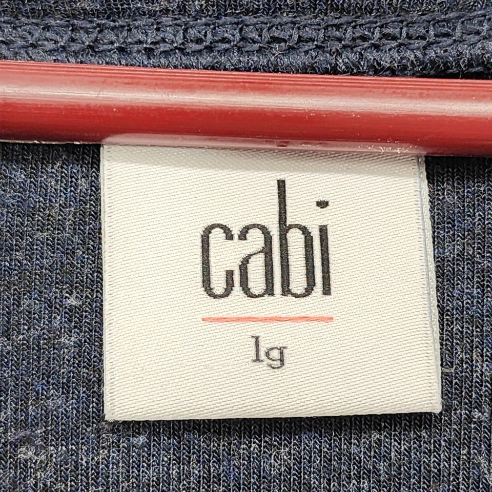 Cabi Top Mujer L Azul Jaspeado Serenidad Cuello en V Manga Larga Pullover Informal Foto 3 de 4