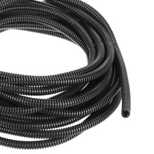 33ft 1/4 Inch Black Wire Loom Split Tubing Cord Protectors Flexible Conduit