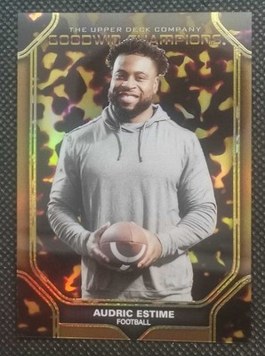 2024 Upper Deck Goodwin Champions Audric Estime Tortoise Shell #P18 x/149