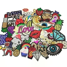 24pcs/lot Assorted Iron-on Or Sew-on Embroidered Patch Motif Applique Set (Mixed
