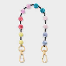 A New Day Wristlet Phone/Bag Bead Strap Clasp Multicolor Colorful Beaded Charm