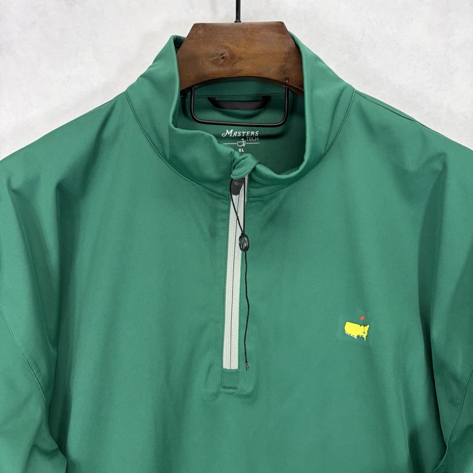 Masters Tech 1/4 Zip Windbreaker Mens XL Green Golf Pullover Jacket Outerwear - Image 3 of 4