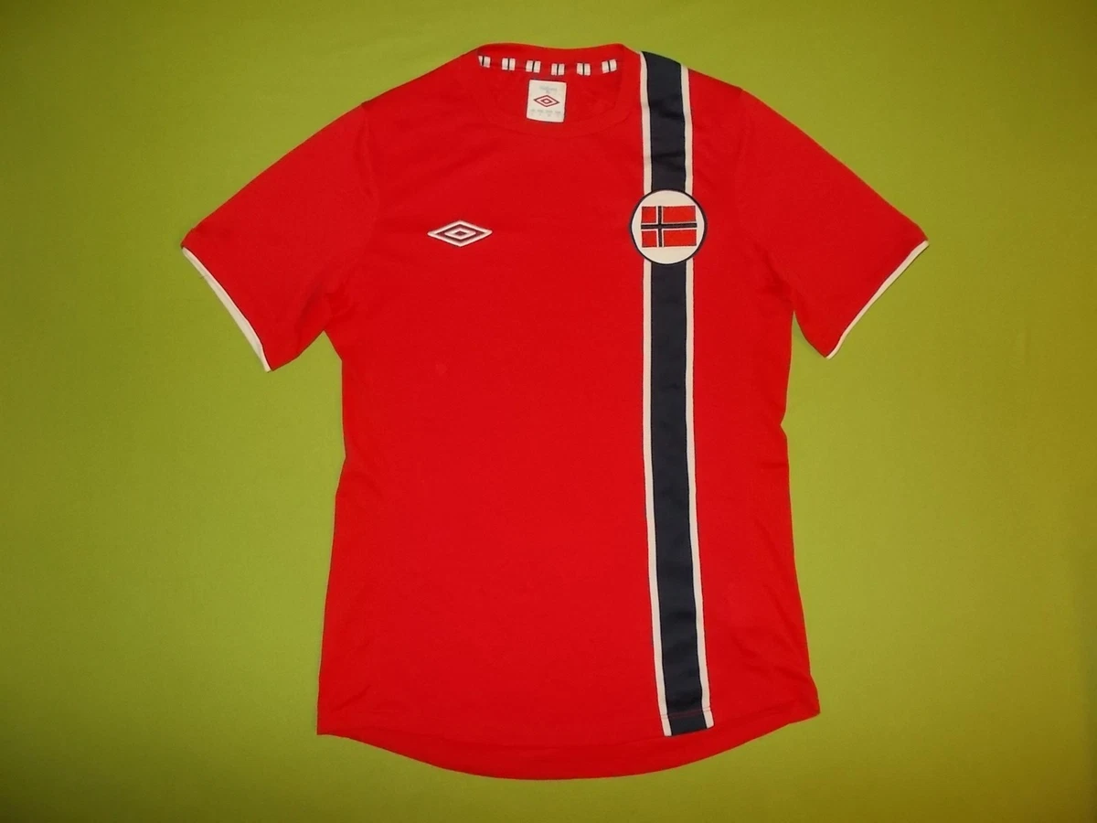 Maillot Norvège Années 1990 – Solskjaer, Umbro, Blanc, Taille L Adulte, Occasion