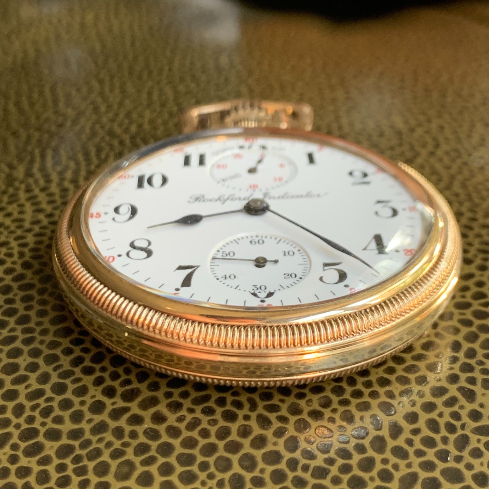 1911 Rockford Grade 655 Wind Indicator 21 Jewels Railroad Pocket Watch