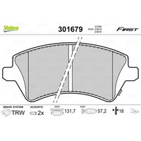 Valeo BremsbeläGe Bremsbelegsatz Vorne System TRW FüR Toyota Corolla
