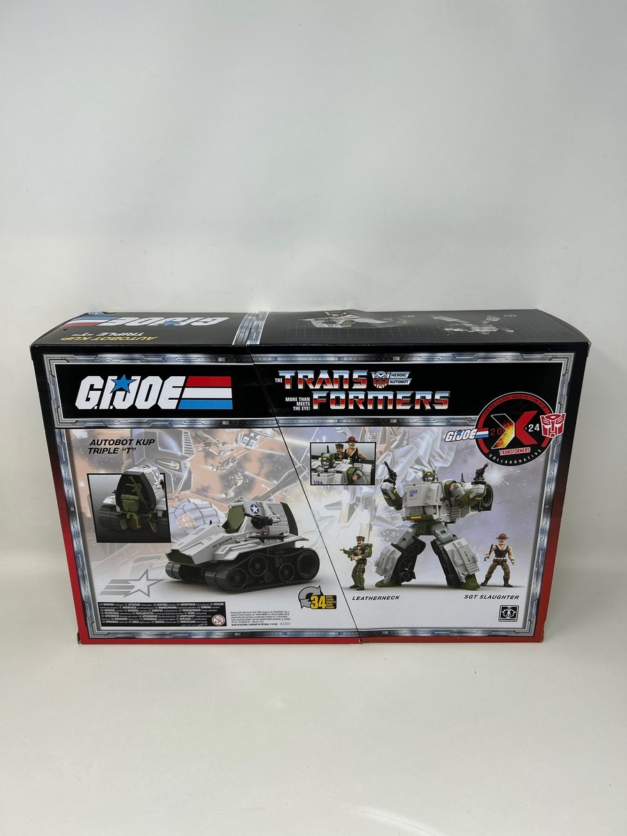 Transformers Collaborative Autobot Kup Triple T 22,8 Cm Con Figure G.I. Joe Sgt Slaughter E Leatherneck