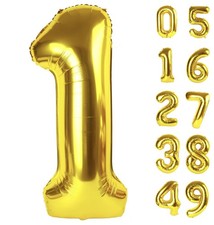 Gold 1 Balloon,Foil Birthday Number Balloons,40 Inch Decorations Men Women