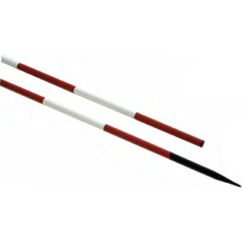 PALINA SEGNALETICA TONDA IN FERRO 160CM BIANCO/ROSSA