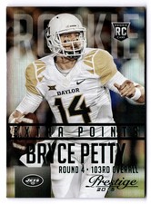 2015 Panini Prestige - #214 Bryce Petty (RC) Green College Uniform New York Jets