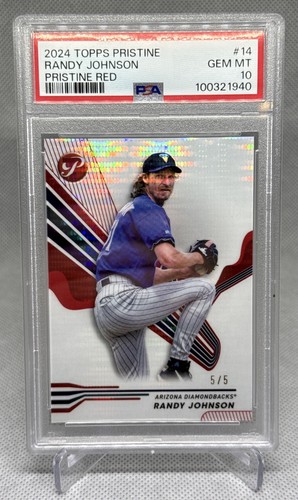 2024 Topps Pristine Randy Johnson Pristine Red Refractor/5 #14 PSA 10