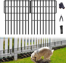 26 Panels No Dig Fence, 28Ft L X 17In H Dog Digging Fencing Barrier, 1.2In Gap