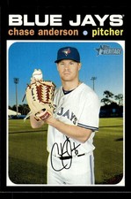 2020 Topps Heritage #384 Chase Anderson Card Toronto Blue Jays