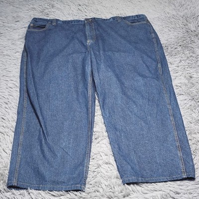KINGSIZE Jeans Mens Size 48x27 Hemmed Blue Denim Fit Comfort Stretch Big Tall