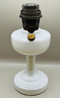 #ad Vintage Aladdin Model B quot;Simplicityquot; White Clear Painted 13.5quot; Model 1949 53 $85.00