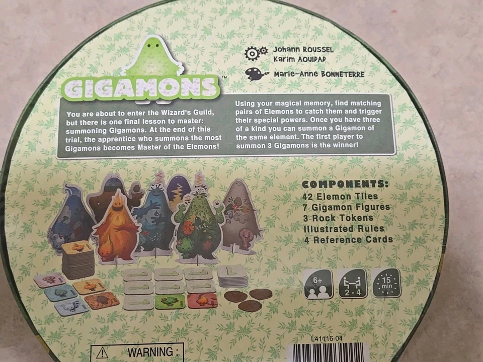 GIGAMONS Magical Memory Matching Game Blue Orange 6+ Wizard Guild New Never Open - Image 3 of 4