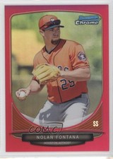 2013 Bowman Chrome Prospects Magenta Refractor 9/35 Nolan Fontana #BCP112 0c6
