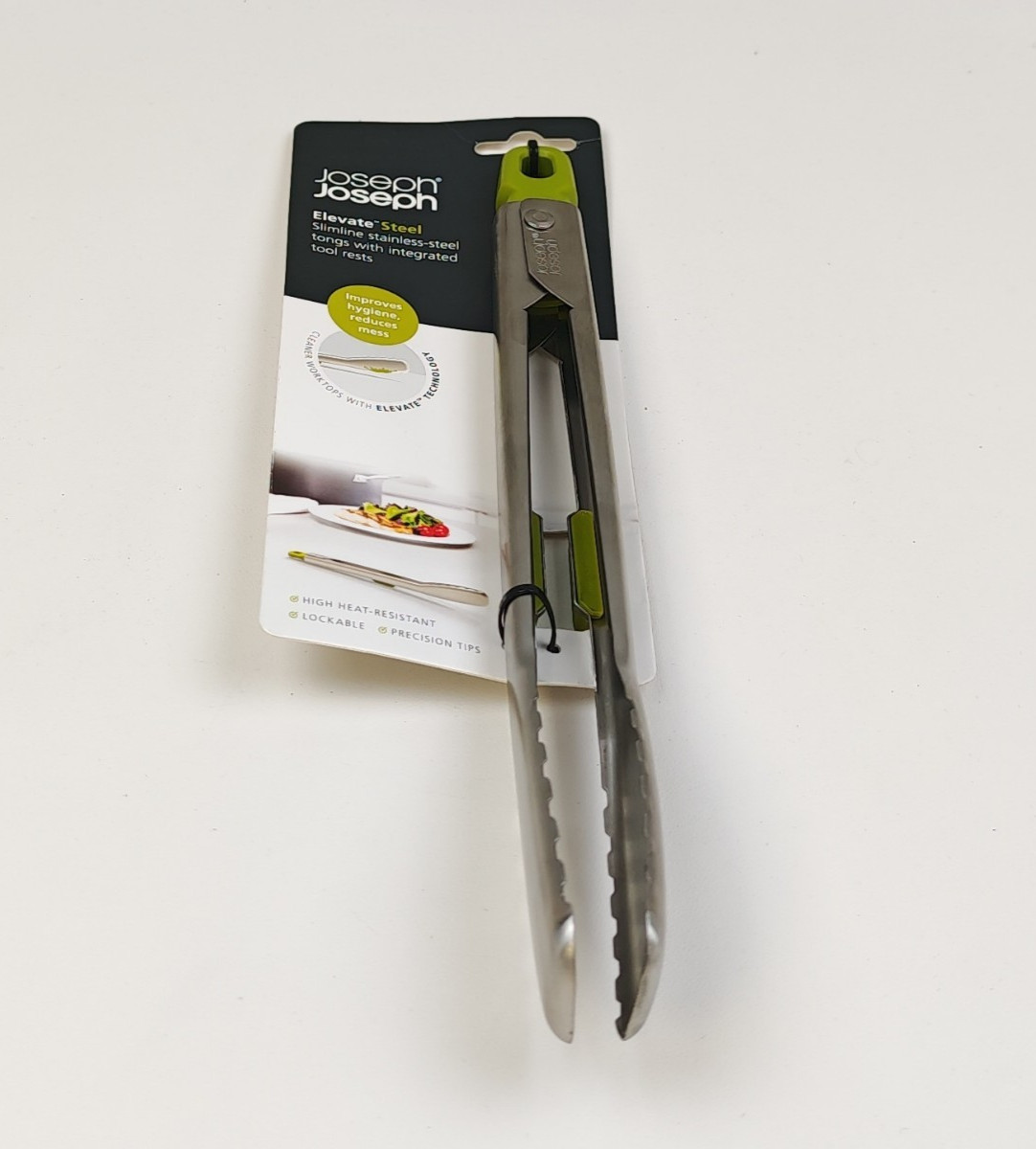 Joseph Joseph Elevate Steel 12 Inch/30 cm Slimline Stainless Steel Tongs