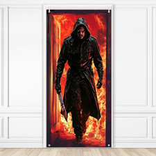 Halloween Door Cover Banner Horror Movie Party Decorations Banner