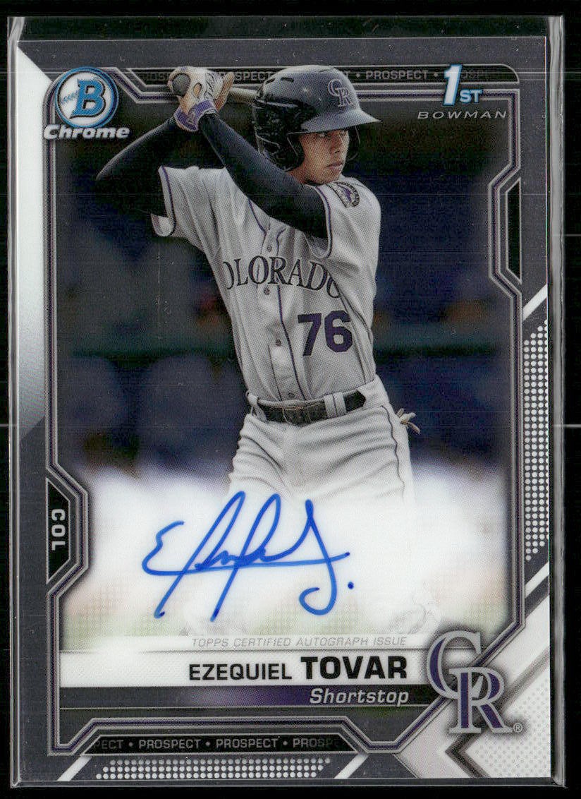 2021 Bowman Chrome 1st Bowman Auto #CPA-ETO Ezequiel Tovar - Rockies