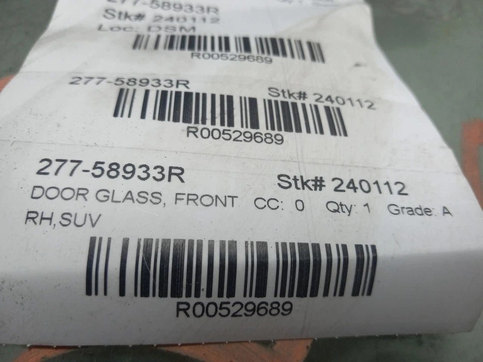 Toyota Highlander 2005 pasajero delantero puerta derecha cristal 68101-48050 Foto 3 de 4