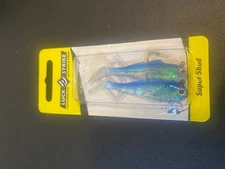 Luck E Strike Super Shad, 2", Blue, Pre-Rigged, 2 Count