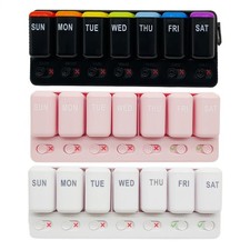 Pill Box 7 Day Pill Organizer Portable Medicine Box Container Dispenser pba Free