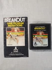 Breakout (Atari 2600, 1978) Cartridge And Manual Tested