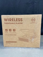 Vinyl Record Player Turntable with Built-in Bluetooth Receiver  2 Stereo Speake