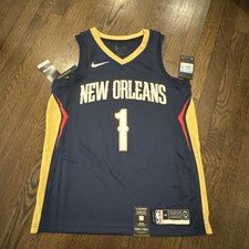 New Orleans Pelicans Jersey Medium 44 Zion Williamson Blue NWT