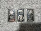 Lot of 3 / APMEX & Sunshine Mint One Ounce .999 Fine Ag Silver Bars