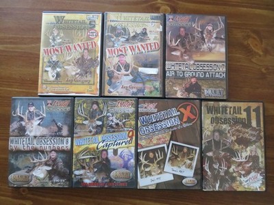 7 WHITETAIL OBSESSION HUNTING DVD LOT; #5 thru 11. BOW HUNTING DEER. Sports.