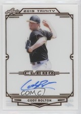 2019 Leaf Trinity Clear Auto Cody Bolton #CA-CB3 Auto 0c6