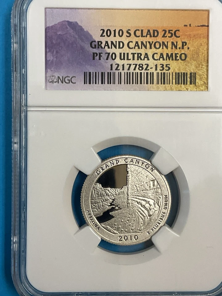 2-Coins 25c/25c 2010S NP Quarters Grand Canyon NGC PF70 UC/ NGC PR69 UC - Image 2 of 4