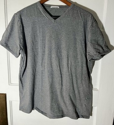 PRADA 100% Cotton Gray Women s Short Sleeve T Shirt Size L Made In Italy