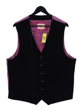 Joe Browns Men's Coat Chest: 46 in Black Polyester with Viscose Overcoat