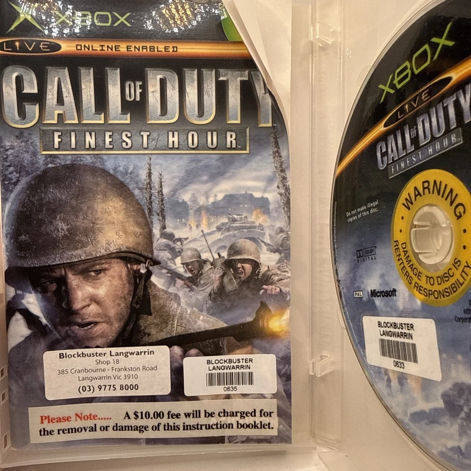Call Of Duty Finest Hour Microsoft Xbox Original Game With Manual PAL Ex Rental - Image 4 of 4